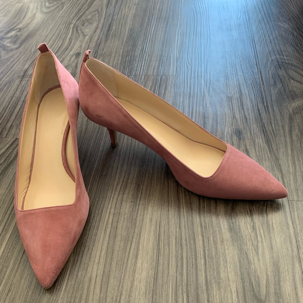 Everlane pink suede pumps size 11!